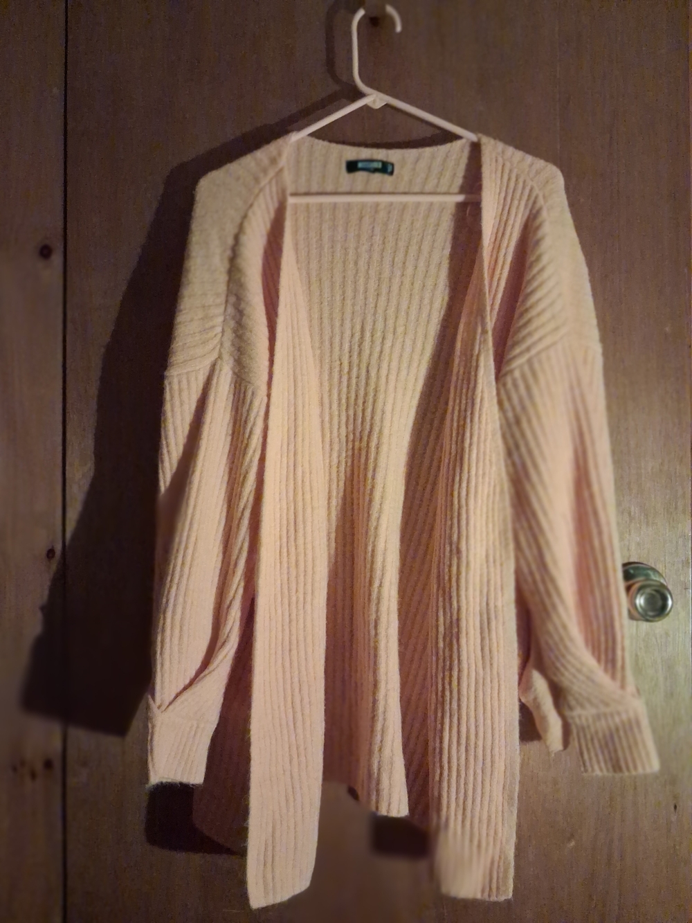 Missguided Cream Open-Front Ribbed Cardigan